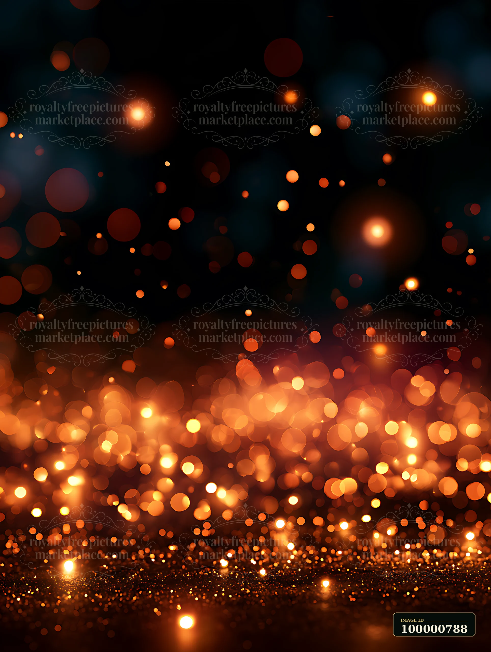 A scene filled with bright bokeh lights creates a vibrant and sparkling effect against a dark background.