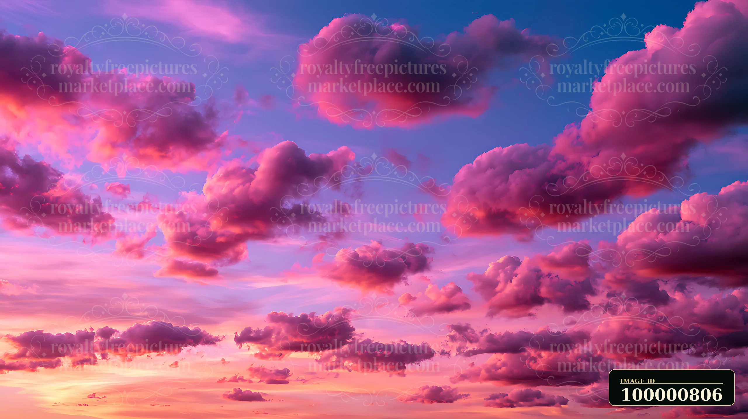 The sky is filled with colorful clouds during sunset, displaying shades of pink, purple, and blue.