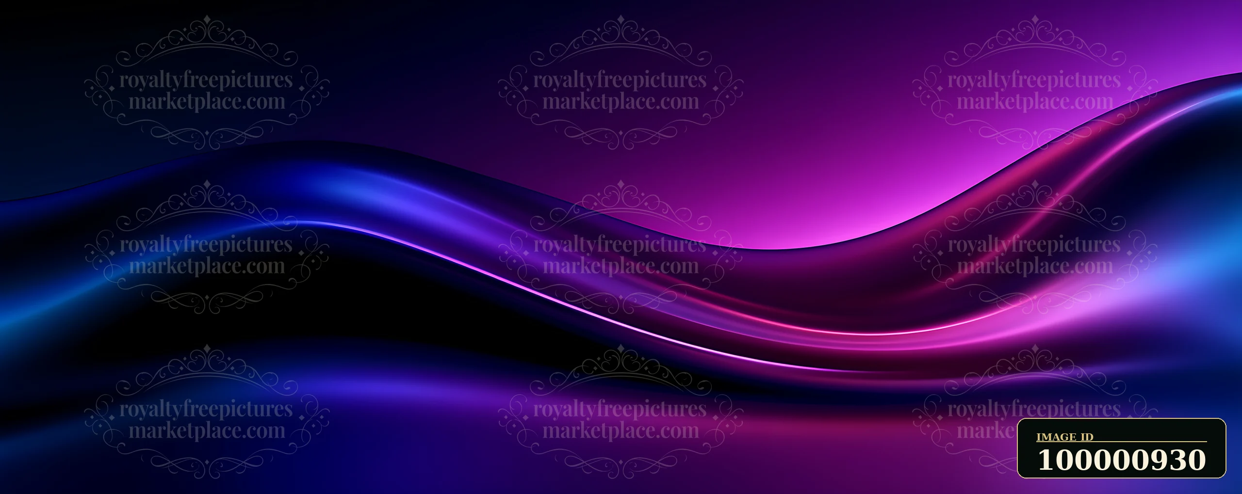 Colorful waves of purple and blue blend seamlessly, creating a flowing and dynamic background.