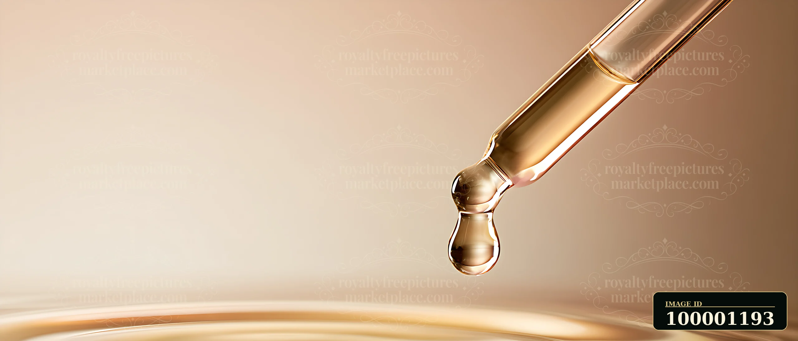 A dropper is releasing a clear drop of liquid onto a smooth surface, creating ripples.