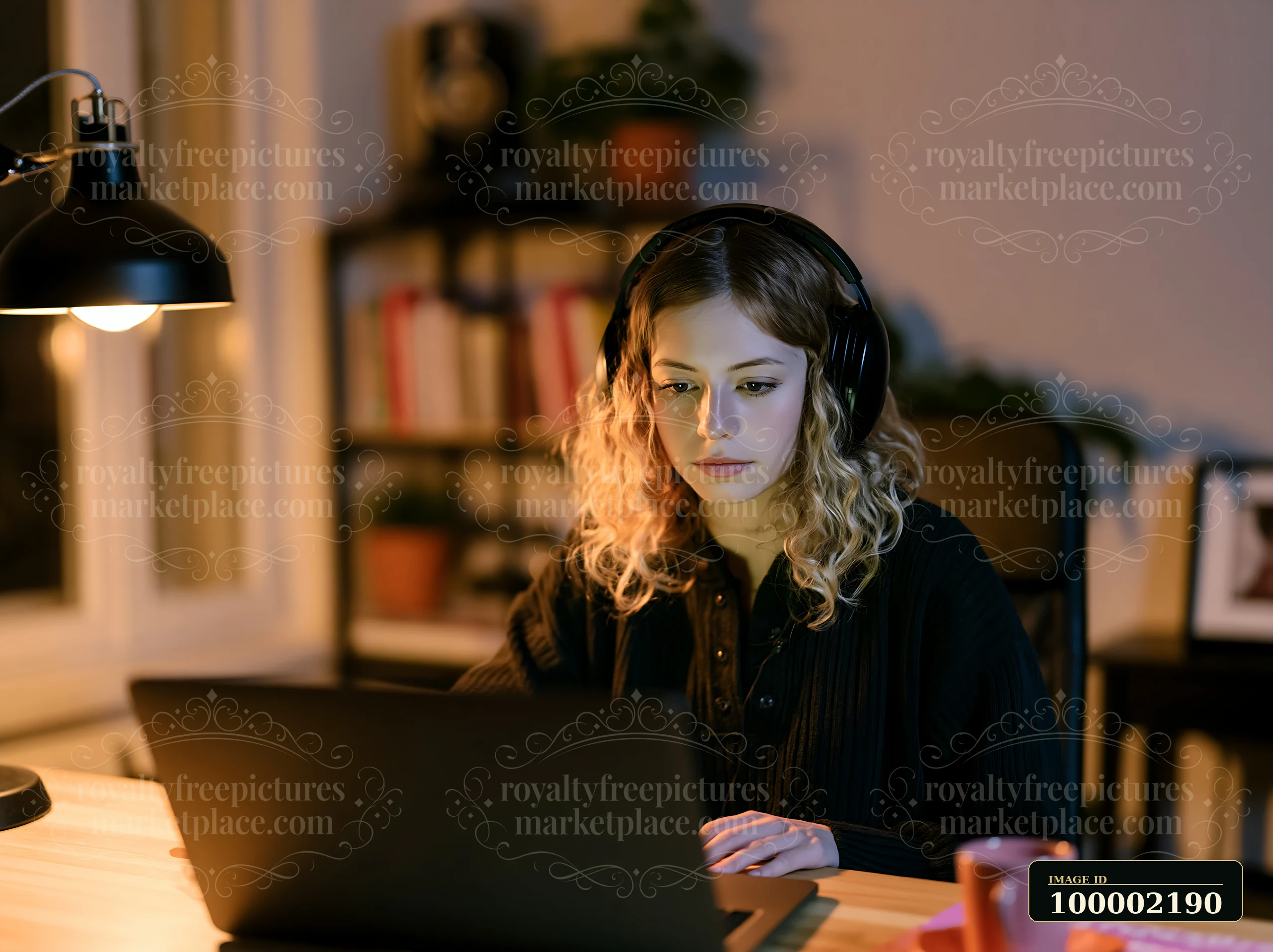 A woman works on a laptop at a desk in an office setting designed for accessibility.