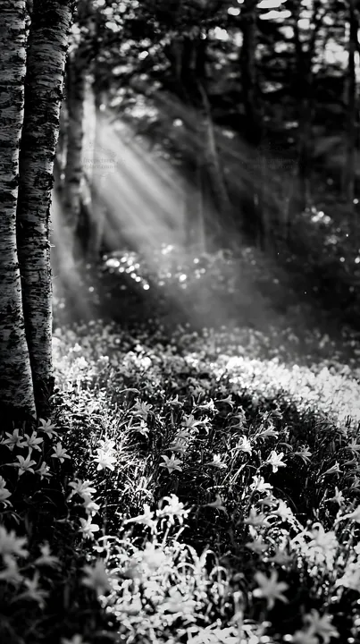 Kirigamine highland daylily meadow with sunlight breaking through - AI-generated stock image