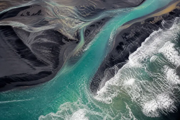 Volcanic Tide Channels from Above