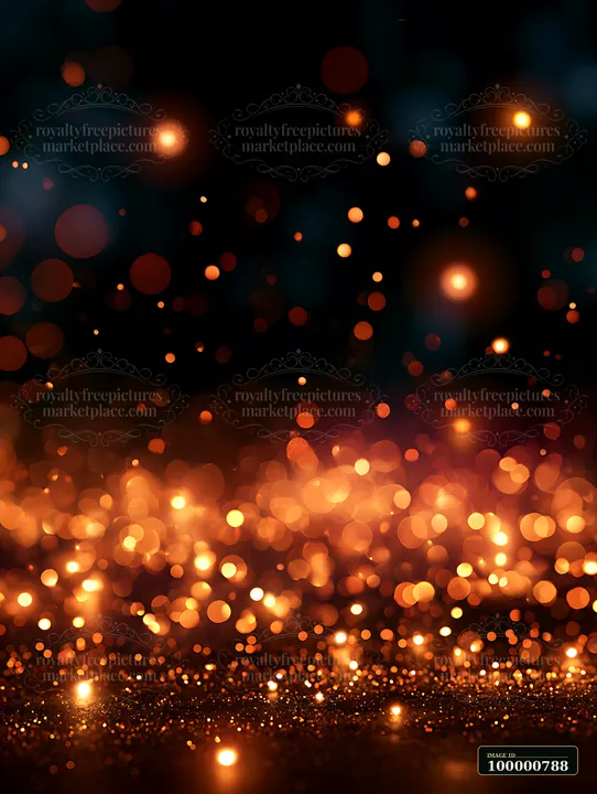A scene filled with bright bokeh lights creates a vibrant and sparkling effect against a dark background.