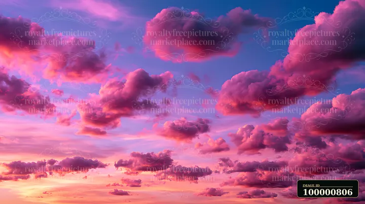 The sky is filled with colorful clouds during sunset, displaying shades of pink, purple, and blue.
