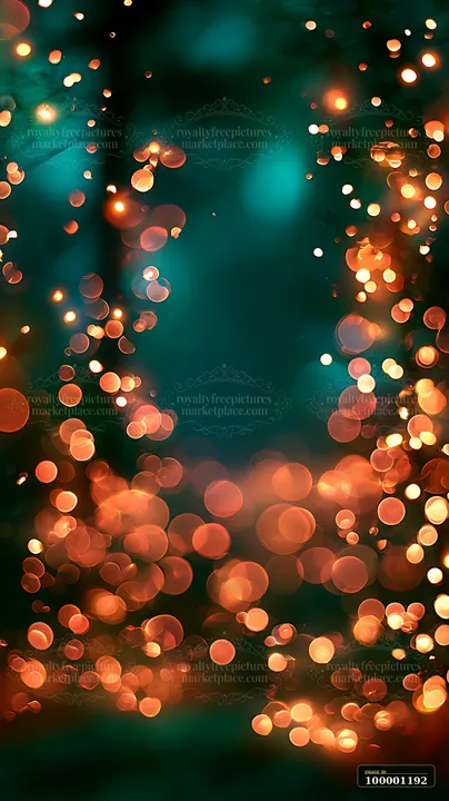 Soft lights shine brightly against a dark background, creating patterns of warm color.