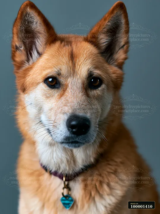 A rare dog breed stands still in a studio setting with a neutral background.